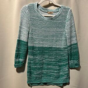 Choices Green Gradient Crew Neck Sweater